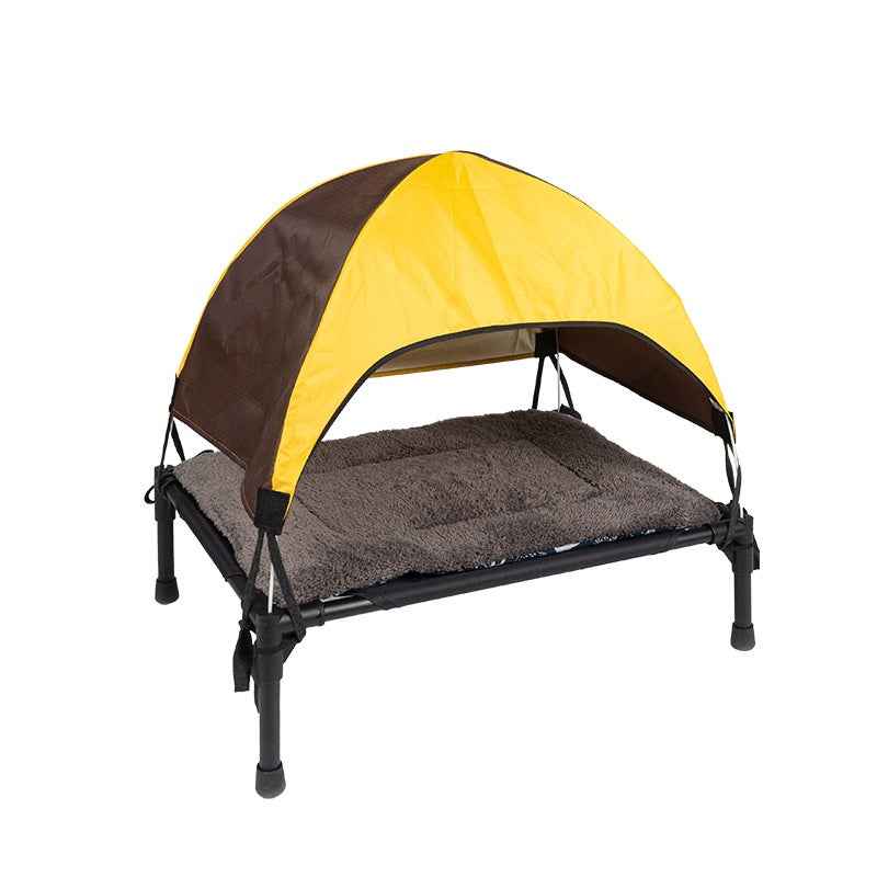 Foldable dog bed with removable mat configuration
