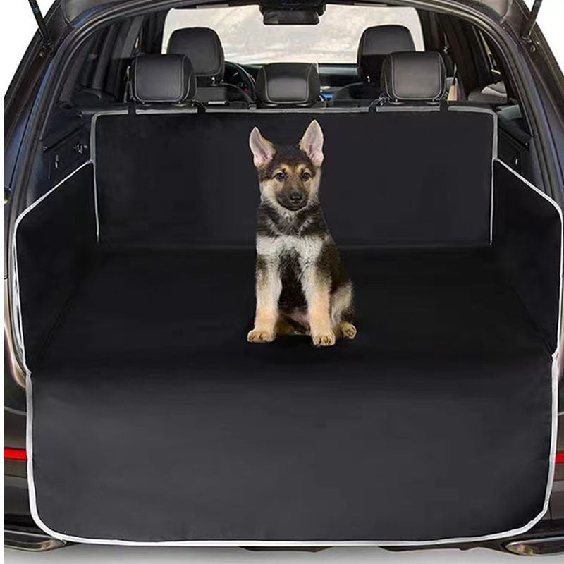 Dog rear seat protective mat fabric and fit detail
