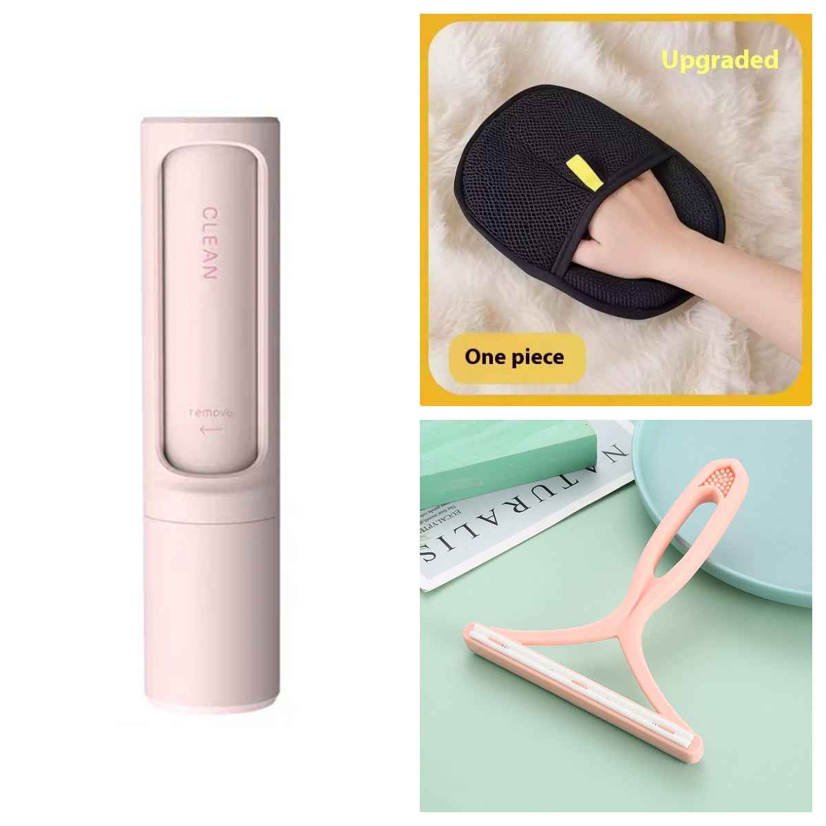 Reusable pet lint brush for household fabrics