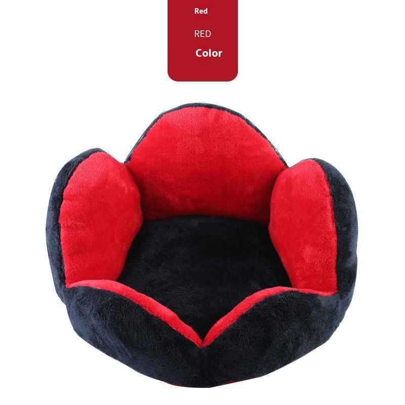 Cat and small dog paw bed fabric detail