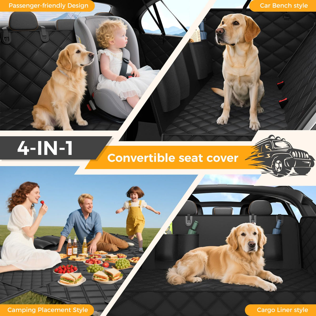 Waterproof Non-Slip Dog Car Hammock – view 6