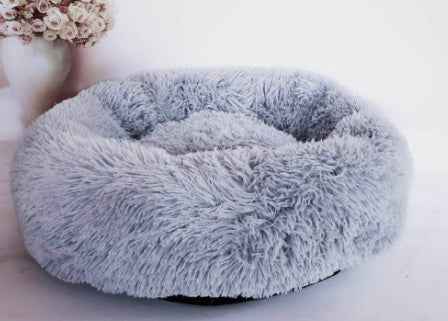Round donut pet bed side profile