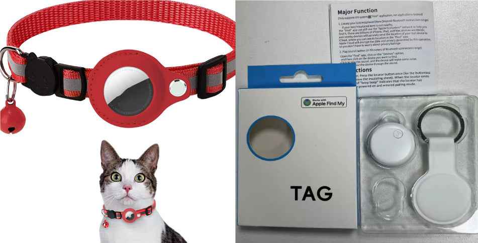 Nylon pet collar tracker holder detail