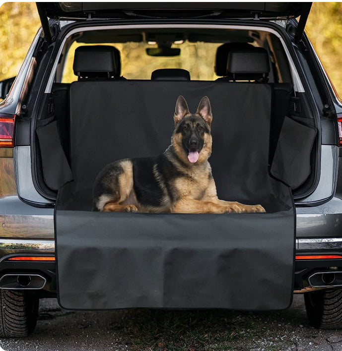 Rear cargo and seat protection mat for dog travel
