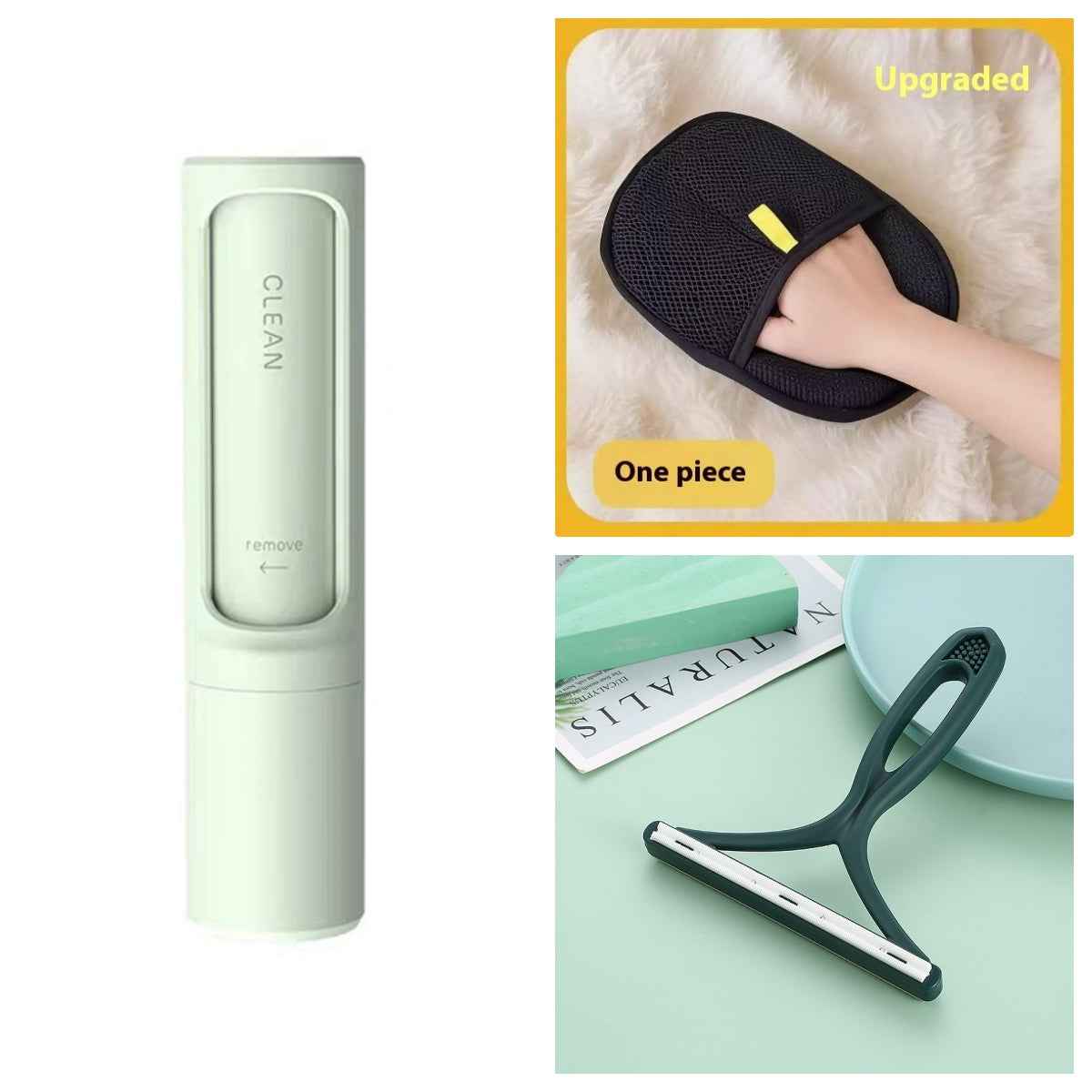 Pet hair remover handheld brush detail