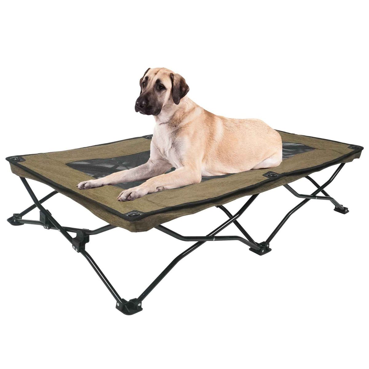 Portable large dog lounger side profile