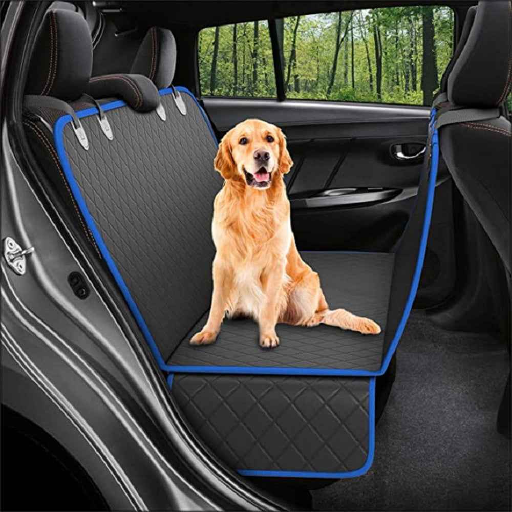 Dog car hammock with mesh window installed