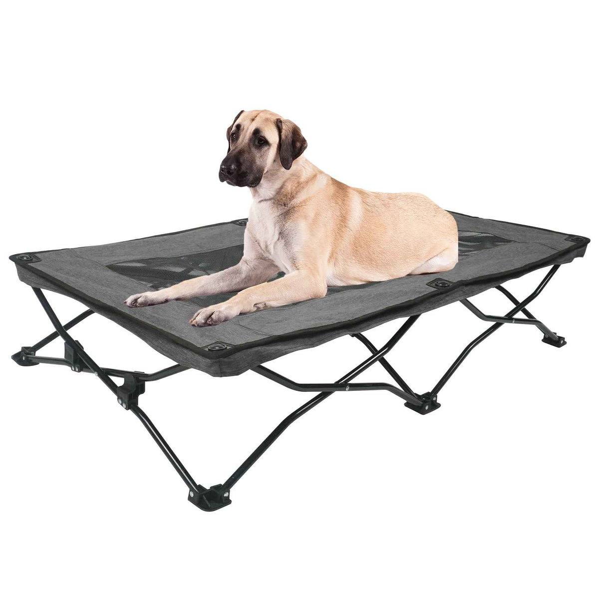 Foldable large dog bed resting surface detail