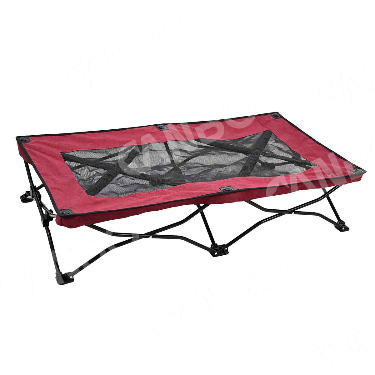 Foldable large dog bed travel-ready configuration