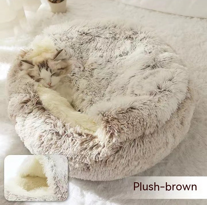 Best 2-in-1 Dog and Cat Winter Bed (Top-Rated Plush Calming Pet Bed 2025)