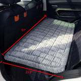 Backseat dog bed mat on a car seat extender