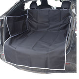 Pet cargo liner for car trunk travel setup
