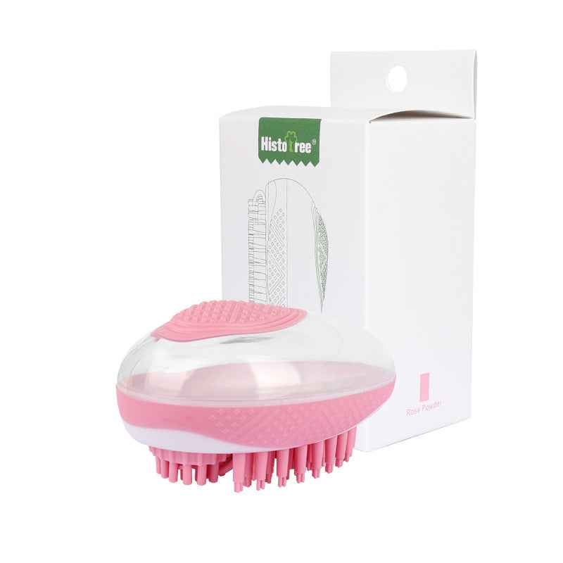 2-in-1 pet bath and massage brush color option