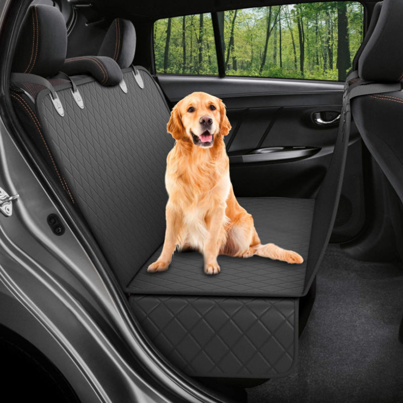 Dog Car Seat Cover View Mesh Pet Carrier Hammock Safety Protector Car Rear Back Seat Mat With Zipper And Pocket For Travel - Pets N Puppies
