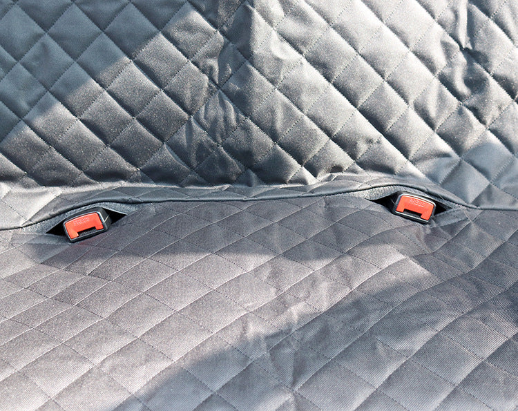 Storage pocket on dog car hammock