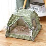 Cozy Enclosed Pet Tent Bed for Cats & Small Dogs