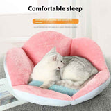 Paw-shaped pet bed cushioned surface for cats and small dogs