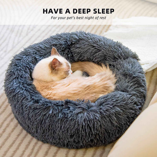 Dog Beds For Small Dogs Round Plush Cat Litter Kennel Pet Nest Mat Puppy Beds - Pets N Puppies