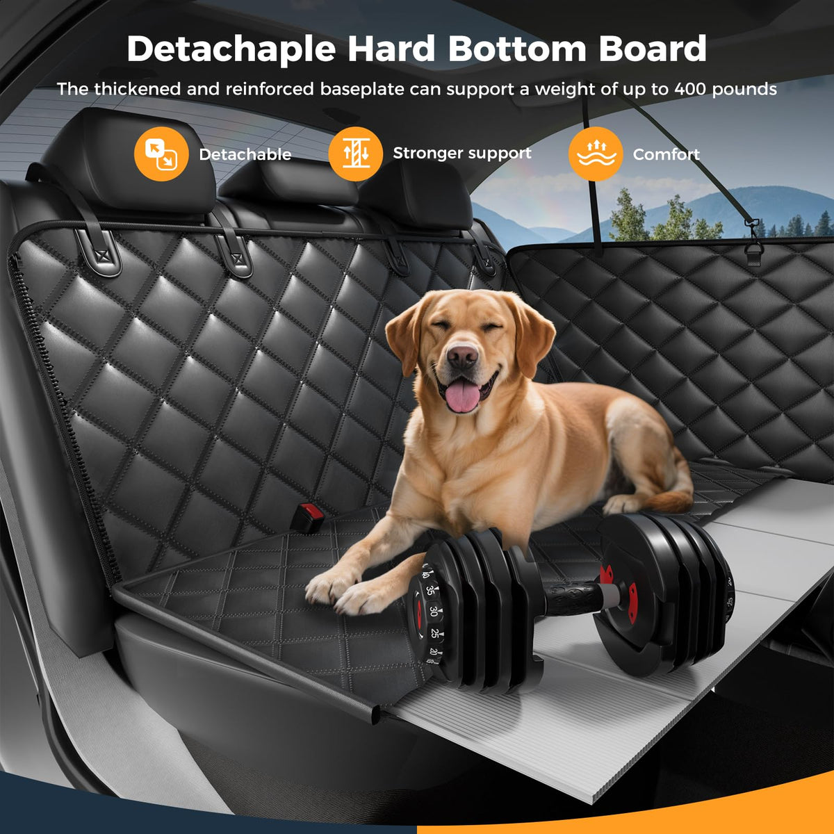 Back seat extender in a pickup truck