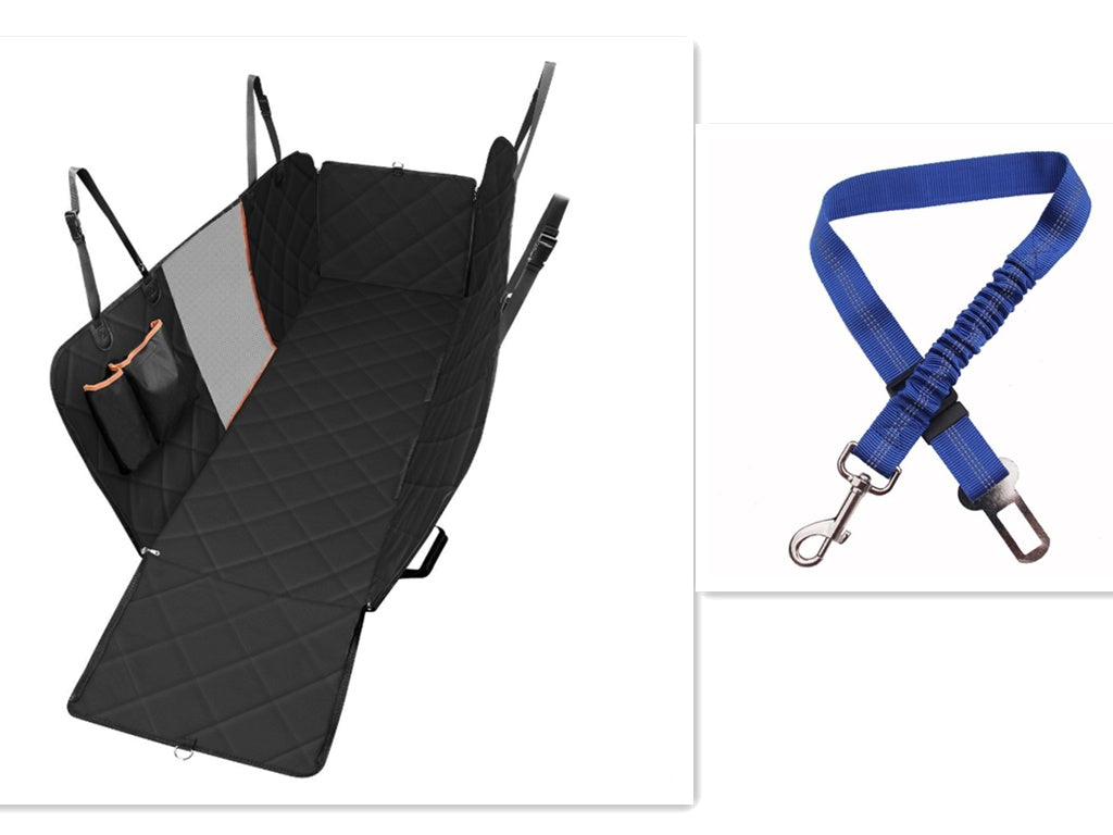 Dog Car Seat Cover View Mesh Pet Carrier Hammock Safety Protector Car Rear Back Seat Mat With Zipper And Pocket For Travel - Pets N Puppies