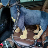 Adjustable dog car seat belt travel tether