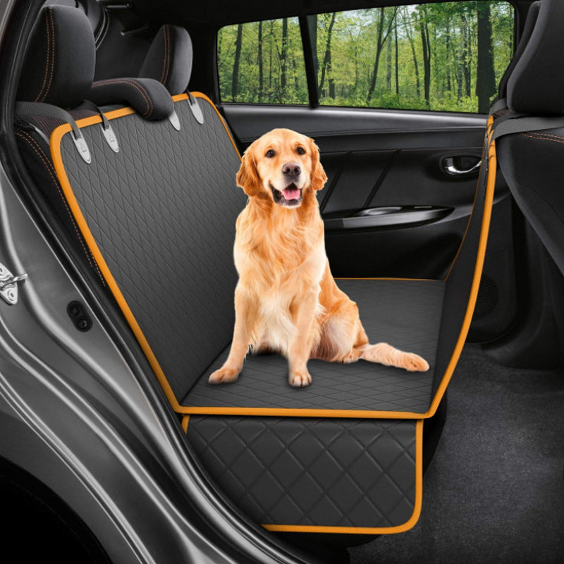 Dog Car Seat Cover View Mesh Pet Carrier Hammock Safety Protector Car Rear Back Seat Mat With Zipper And Pocket For Travel - Pets N Puppies
