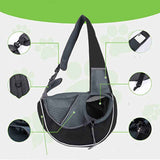 Small dog and cat crossbody carrier detail