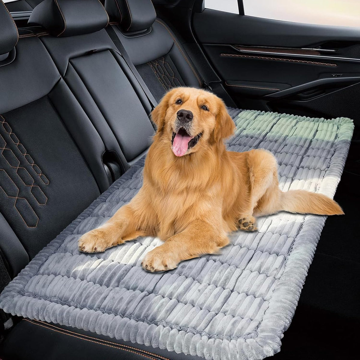 Backseat dog bed mat for car seat extenders