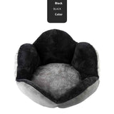 Paw-shaped cushioned pet bed additional view