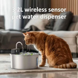 Rechargeable cordless pet fountain for indoor use