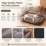Water-resistant dog bed raised edge detail