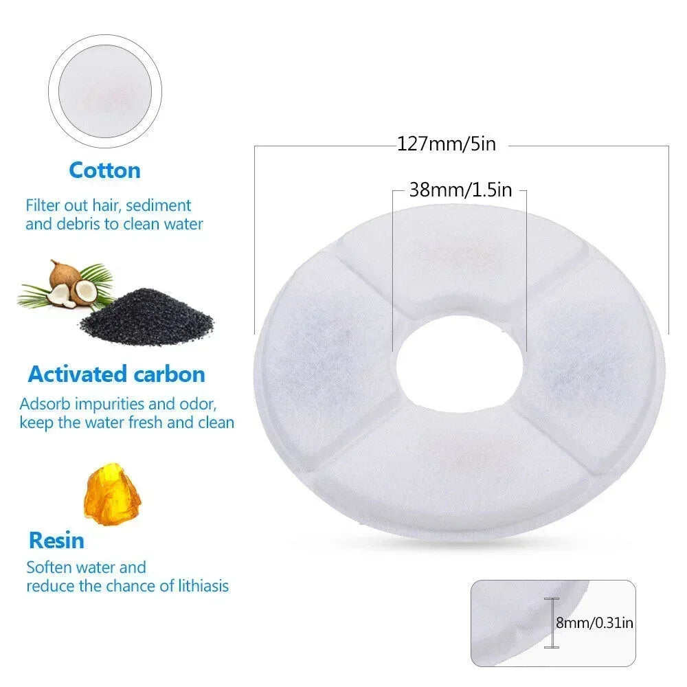 Cat Automatic Water Fountain Built-in Activated Carbon 2.4L Water Dispenser Silent Drinking USB Charge Electric Pet Feeder Bowl