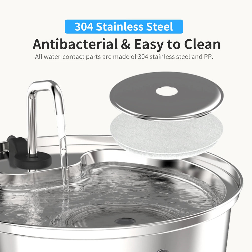 Stainless Steel Automatic Pet Drinking Fountain Smart Water Dispenser for Cats And Dogs Pet Water Supply