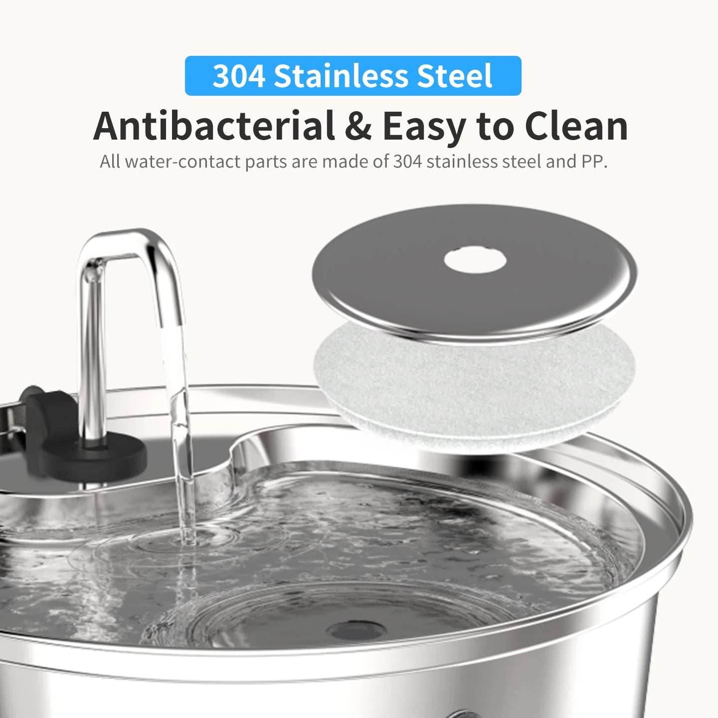Stainless Steel Automatic Pet Drinking Fountain Smart Water Dispenser for Cats And Dogs Pet Water Supply