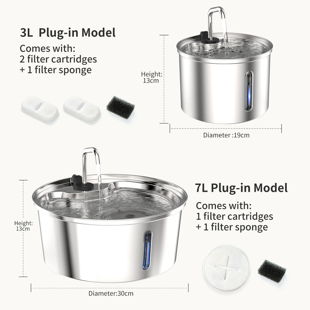 Stainless Steel Automatic Pet Drinking Fountain Smart Water Dispenser for Cats And Dogs Pet Water Supply