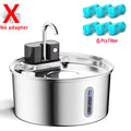 3.2L Wireless Stainless Steel Cat Water Fountain With 4000mAh Battery & Sensor Automatic Filtration Pet Water Drinker Dispenser