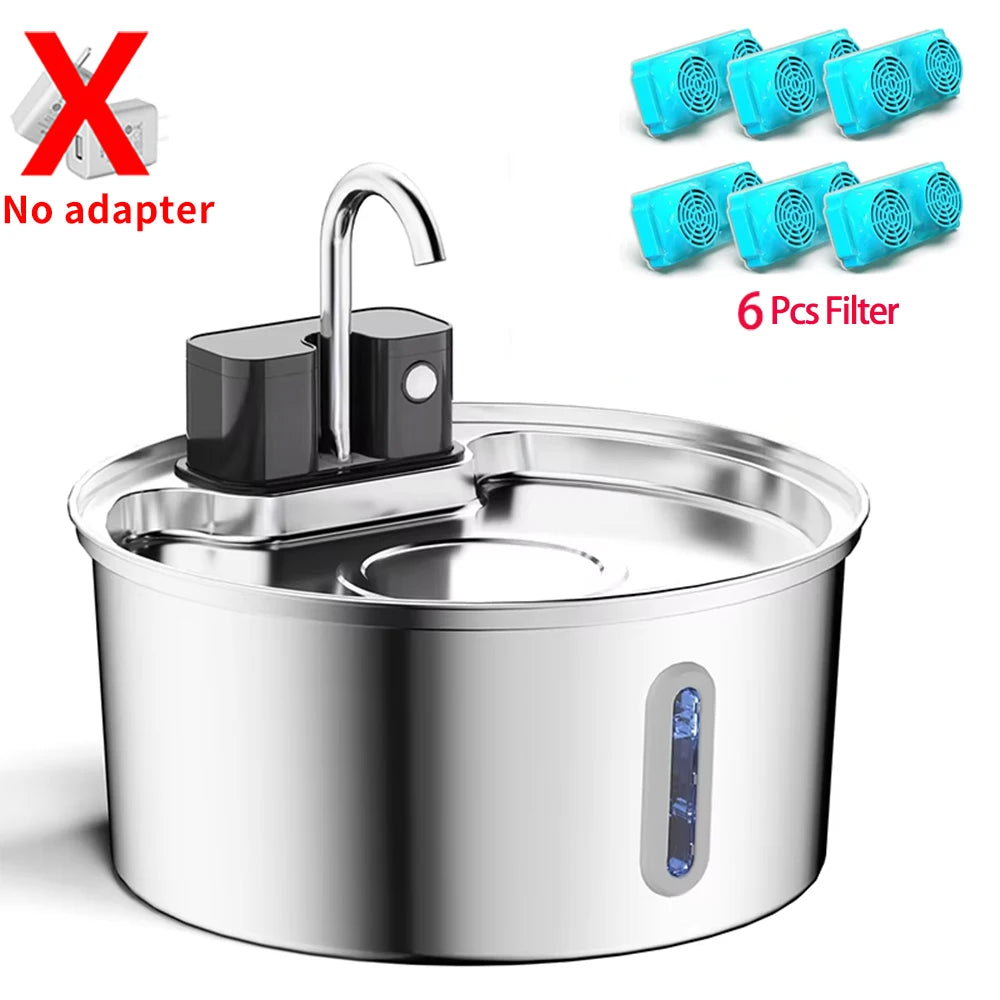 Cordless cat and dog water fountain product angle