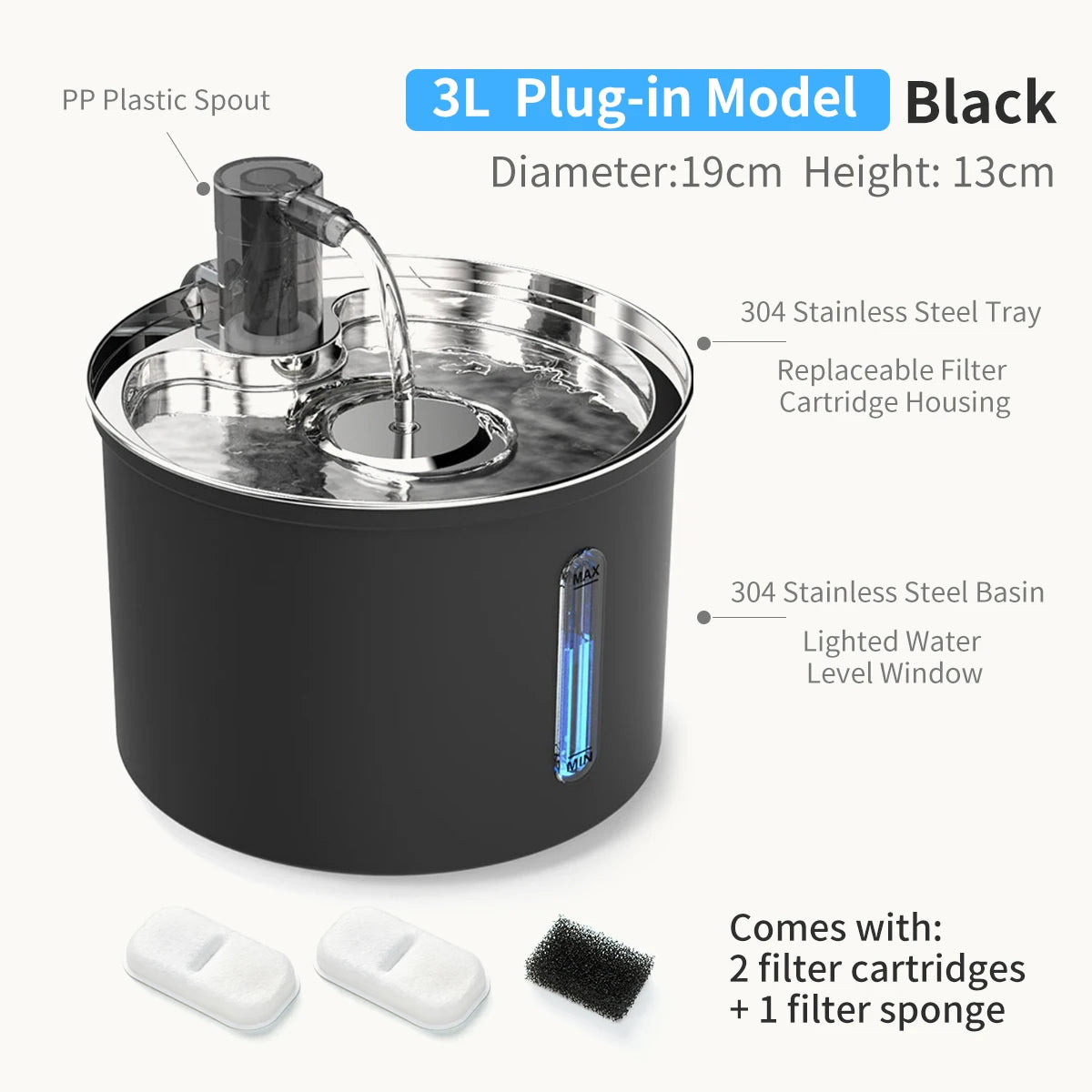 Stainless Steel Automatic Pet Drinking Fountain Smart Water Dispenser for Cats And Dogs Pet Water Supply - Pets N Puppies