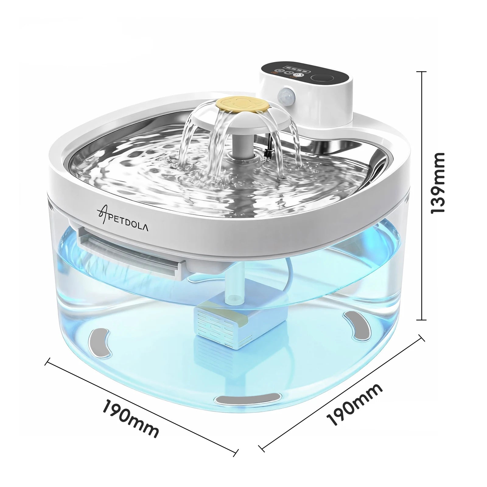 Wireless Cat Water Fountain Auto Sensor Cordless Pet Water Dispenser 4000mAh Battery Operated For Cats Dogs Drinking Fountain