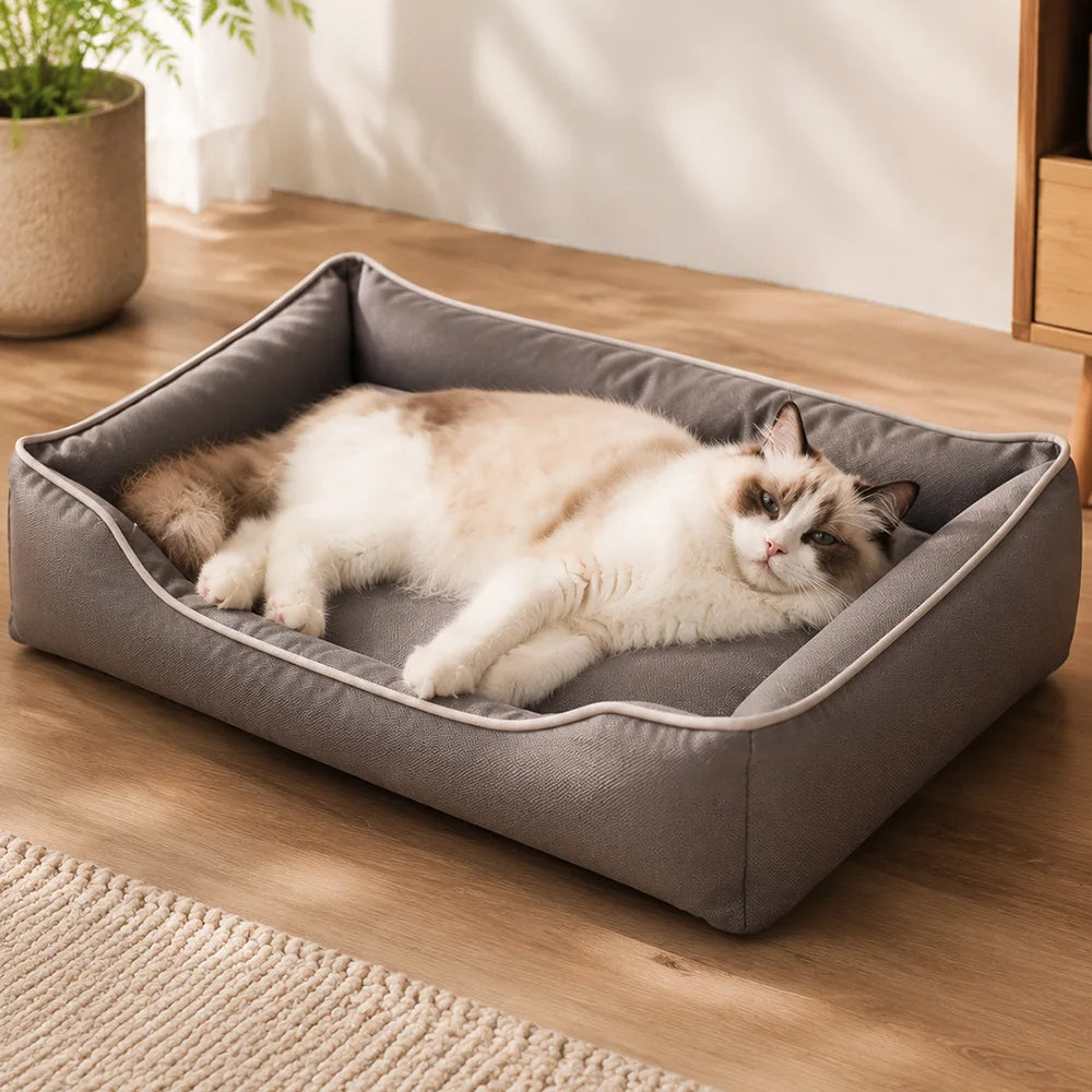 Dog Bed for Large Dog Mattress Four Season Square Bite-resistant Cat Bed Soft Thickened Dog Bed Waterproof Sofa Pet House