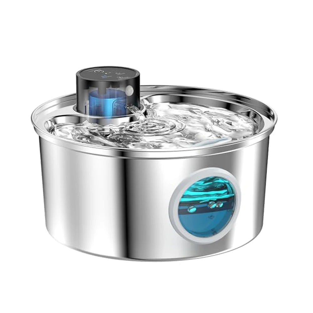 3.2L Recharge 5V USB Cat Water Fountain Automatic Sensor Stainless Steel Cat Dog Water Fountain Multiple Pet Drinking Bowls - Pets N Puppies