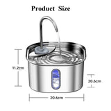 USB pet water fountain filtration and pump feature