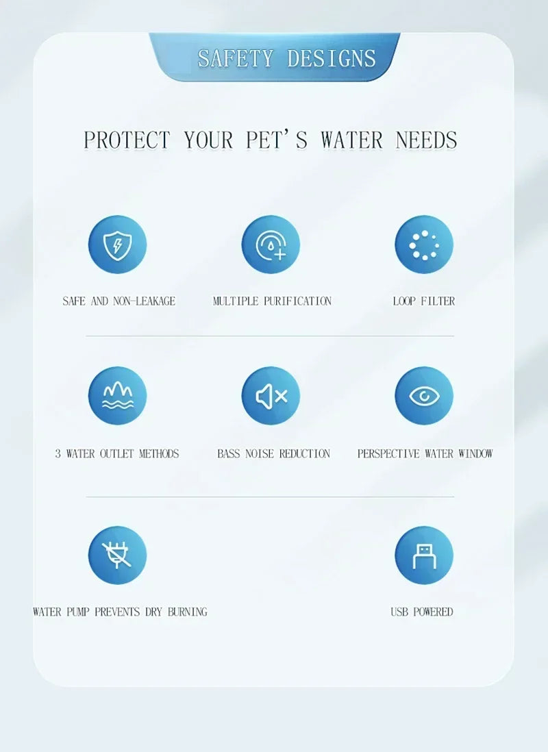 Cat Automatic Water Fountain Built-in Activated Carbon 2.4L Water Dispenser Silent Drinking USB Charge Electric Pet Feeder Bowl