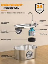 3.2L quiet water fountain for cats indoor setup