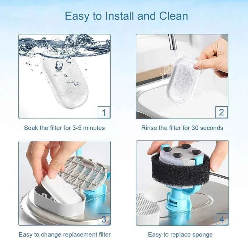 Pet fountain replacement filters, pack contents