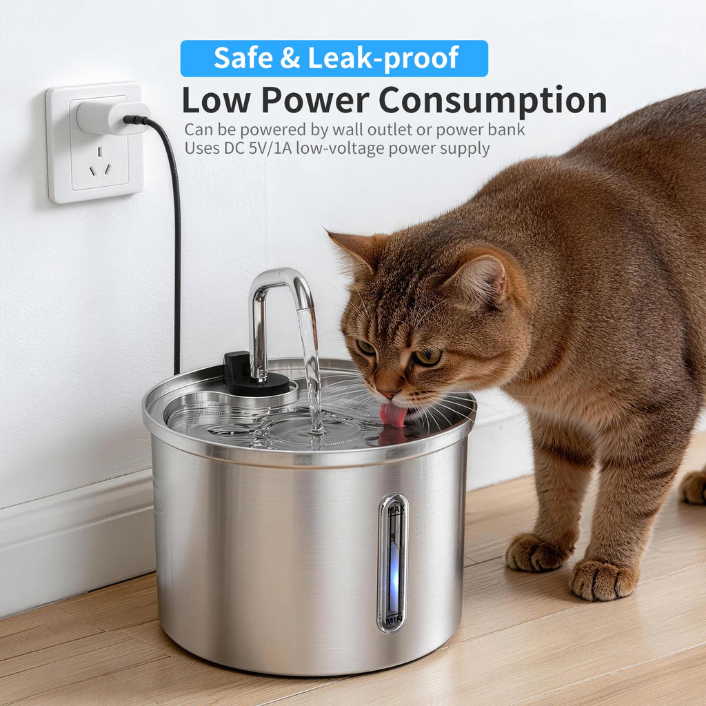 Stainless Steel Automatic Pet Drinking Fountain Smart Water Dispenser for Cats And Dogs Pet Water Supply