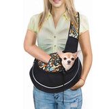 Pet carrier sling feature view