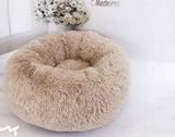 Soft plush pet bed indoor resting setup