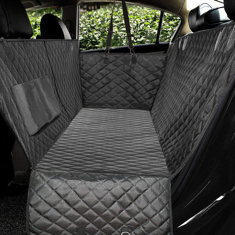 Dog Car Seat Cover View Mesh Pet Carrier Hammock Safety Protector Car Rear Back Seat Mat With Zipper And Pocket For Travel - Pets N Puppies