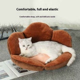 Cozy paw-shaped cat and small dog bed product angle